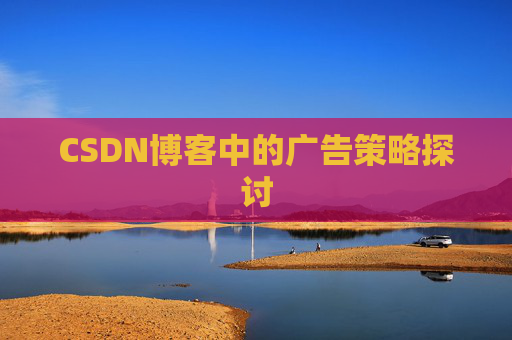 CSDN博客中的广告策略探讨